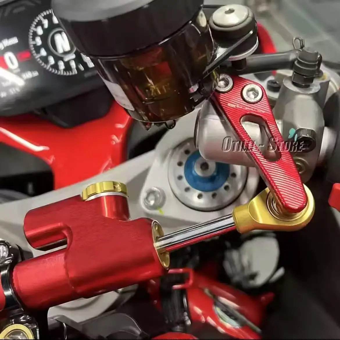 สําหรับ Ducati SuperSport 950 Supersport 939 2018-2025 อุปกรณ์เสริมรถจักรยานยนต์ Damper Stabilizer Bracket พวงมาลัย Mount Kit