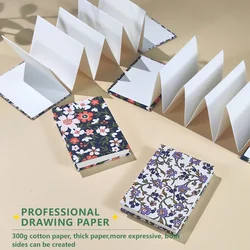 Potentate 100% Cotton 6x8.8cm Folded Drawing Pad Mini Organ Sketch Notebook Cold Hot Press Paper for Watercolor