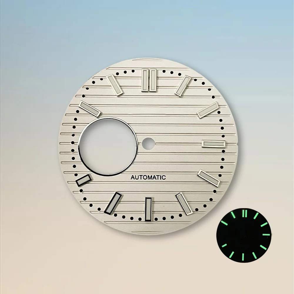 Watch modification parts 30.5mm S Dial Hollow Out Dial Fit NH38 Japanese Movement Green Luminous Stripe Dial Watch Accessories