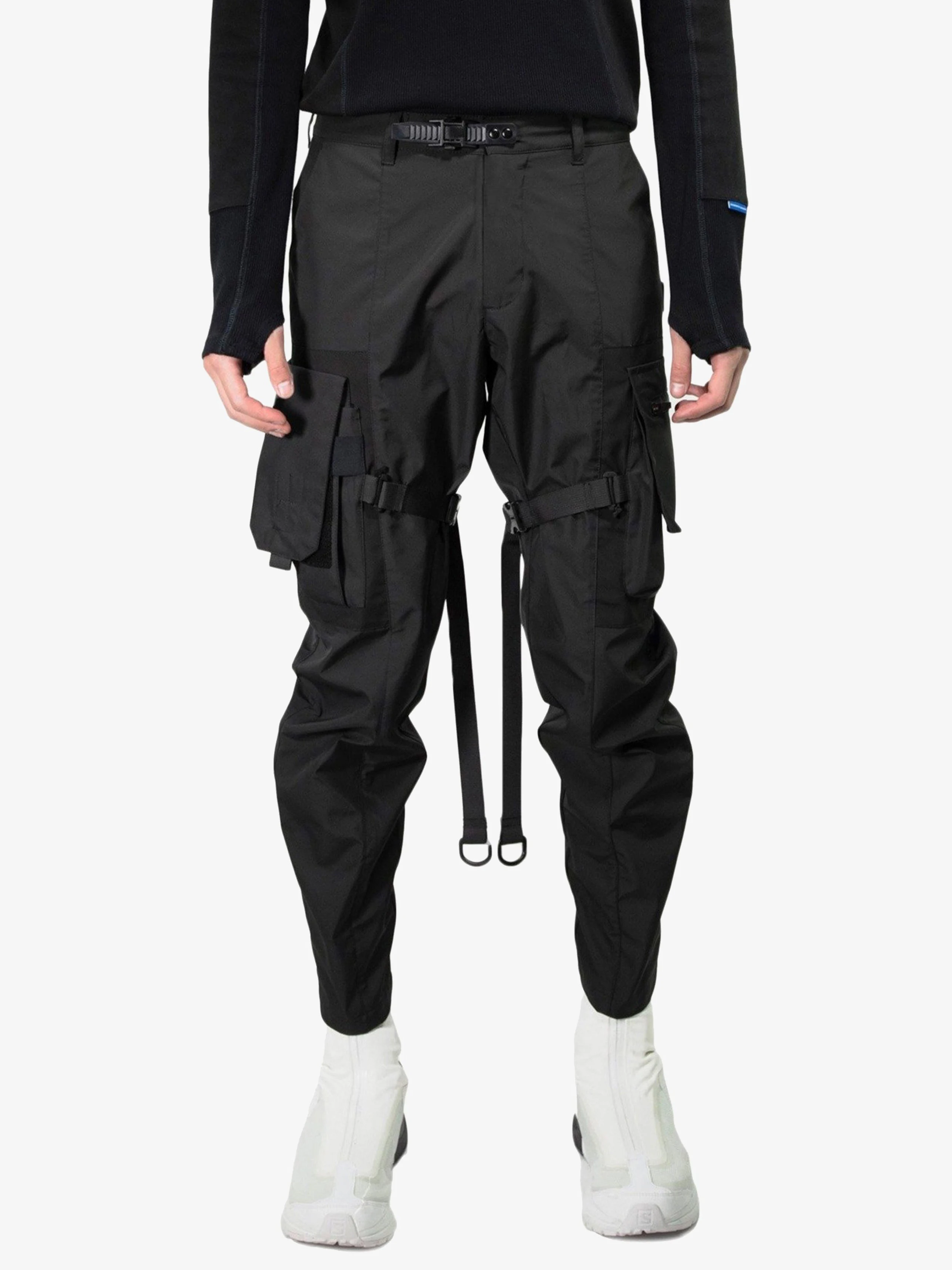 REINDEE LUSION 18AW FUNCTION WATERPROOF BLACK cargo pants with straps large pockets techwear darkwear trouser