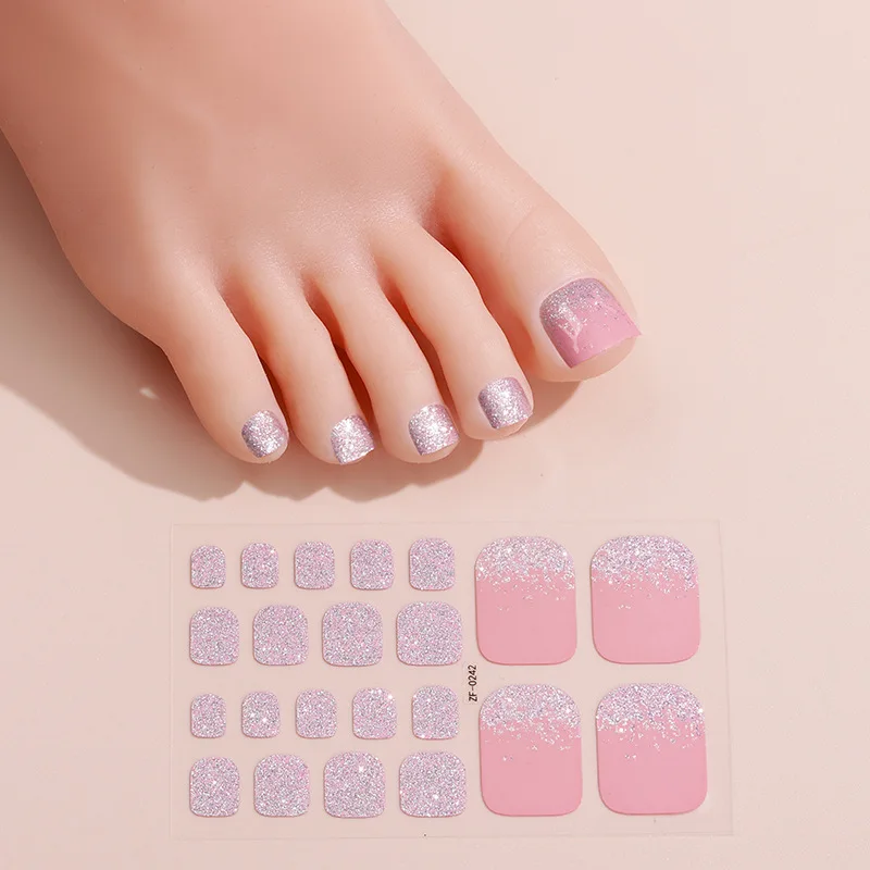 Top Nail Factory Polvere di scalogno tinta unita personalizzata Pellicola per olio per unghie superiore Adesivo per unghie adesivo OEM Unghie per piedi impermeabili