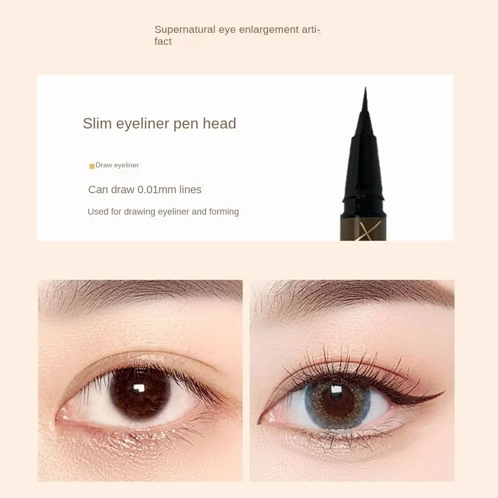 Sneldrogende Dubbele Klauw Eyeliner Langdurige Waterdichte Dubbel Gevorkte Tip Eyeliner Natuurlijke Professionele Vloeibare Eyeliner Vrouwen