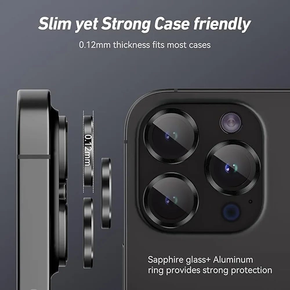 YPMMetal Camera Lens Protector for IPhone 16 15 11 12 13 14 Pro Max 15 Plus Ring Lens Glass for Iphone 15 16 Pro Max Accessories