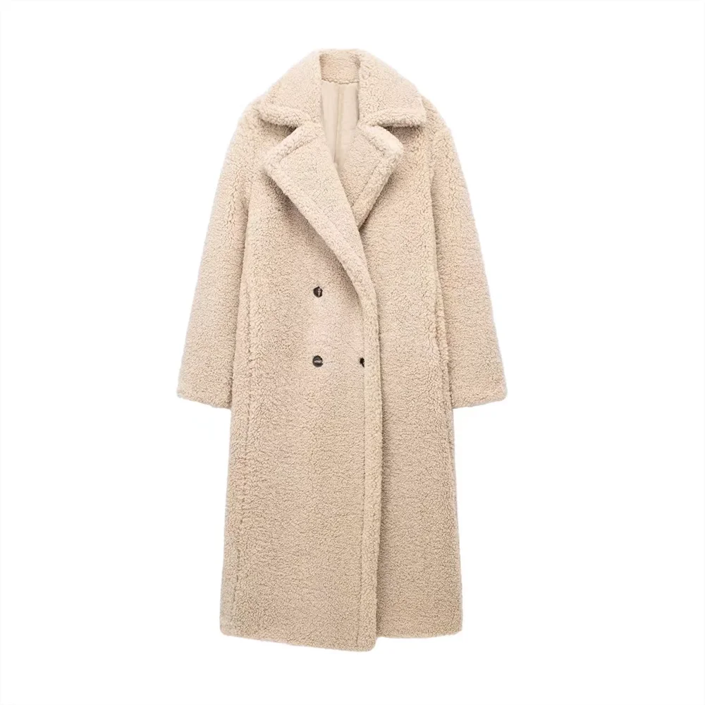 2024 RARA Autumn/Winter New Collection: Collar Lambhair Fleece Loose Long Coat Casual Coat for Women