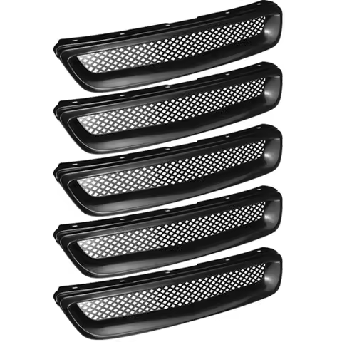 AEF3-ABS Black Car Front Bumper Hood Grill Grille Cover Trim For Honda Civic EK CX DX EX HX LX Type R 1996 1997 1998