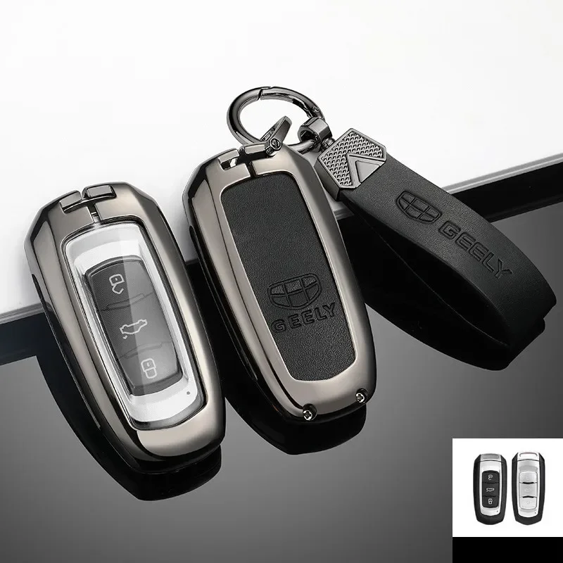 

Zinc Alloy Remote Key Case Full Cover For Geely Atlas Boyue NL3 EX7 SUV GT GC9 Emgrand X7 Borui Protective Shell Car Accessories