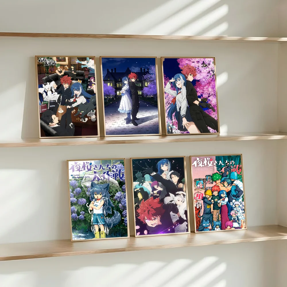 Pósteres adhesivos de película familiar de Anime Mission Yozakura, pegatina de papel blanco DIY para habitación, Bar, cafetería, carteles, pegatinas de pared