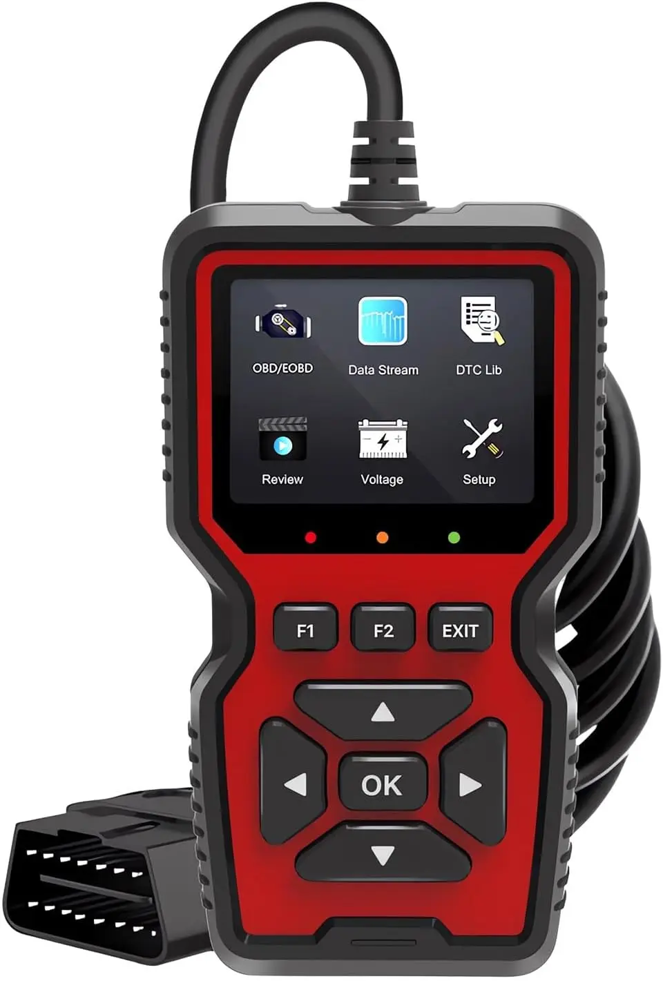 OBD2 Scanner Diagnostic Tool, Code Reader OBD II Scanner with Reset & Live Data, Professional Check Engine Fault Code Reader