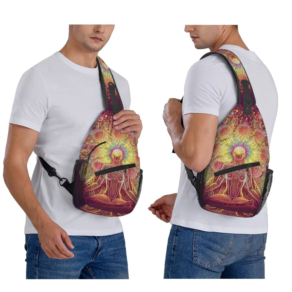 

Индия Мандала Дзен Будда нагрудная сумка мужской слинг рюкзак через плечо нагрудная сумка путешествия походный рюкзак сумка на плечо