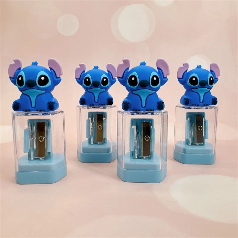 2024 New Disney Anime Cartoon Cute Stitch Pattern Pencil Sharpener Children and Students School Stationery Supplies Kids Gifts