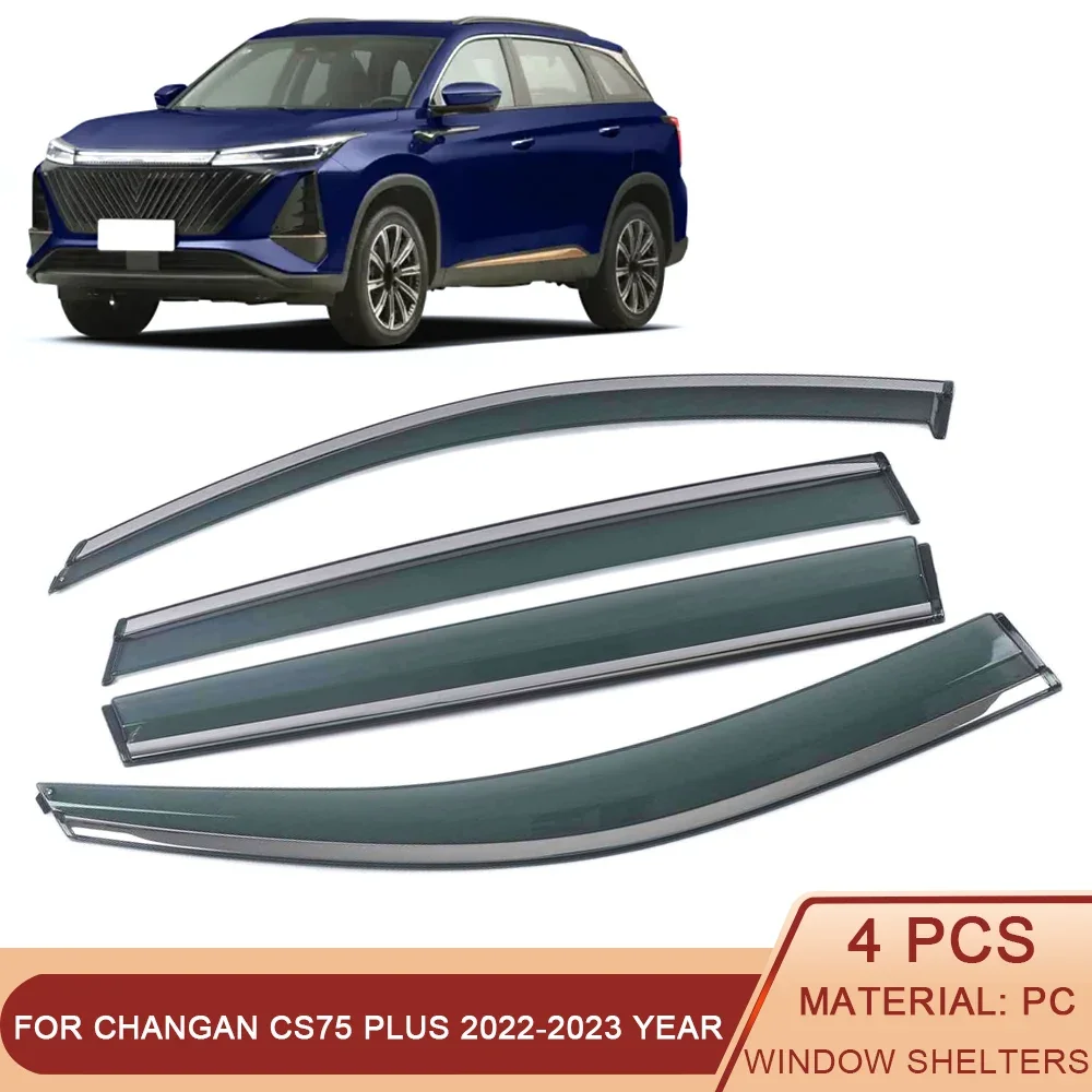 

For Changan CS75 PLUS 2022-2023 Car Window Sun Rain Shade Visor Shield Shelter Protector Cover Sticker Exterior Accessories