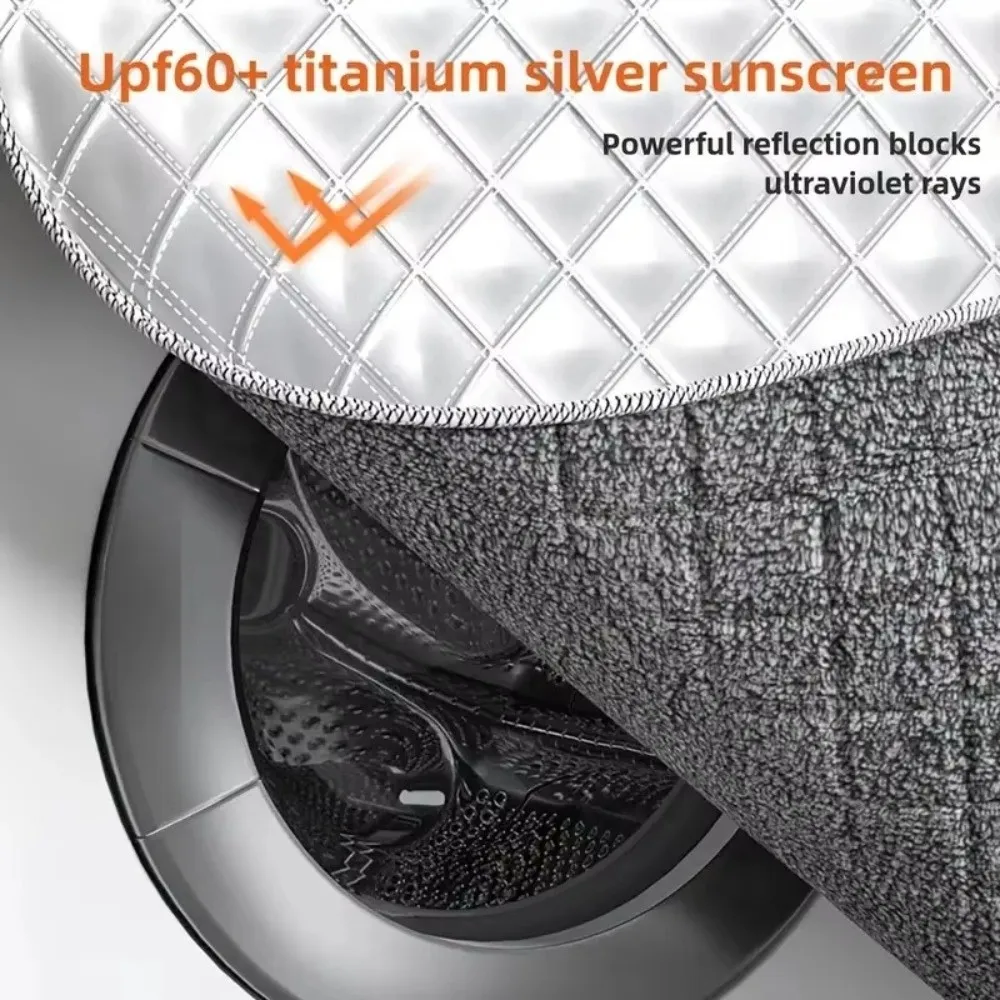 Waterproof Material Washing Machine Cover Dustproof Design Quilted Fabric Front Load Washer Cover Universal Fit 8-12KG