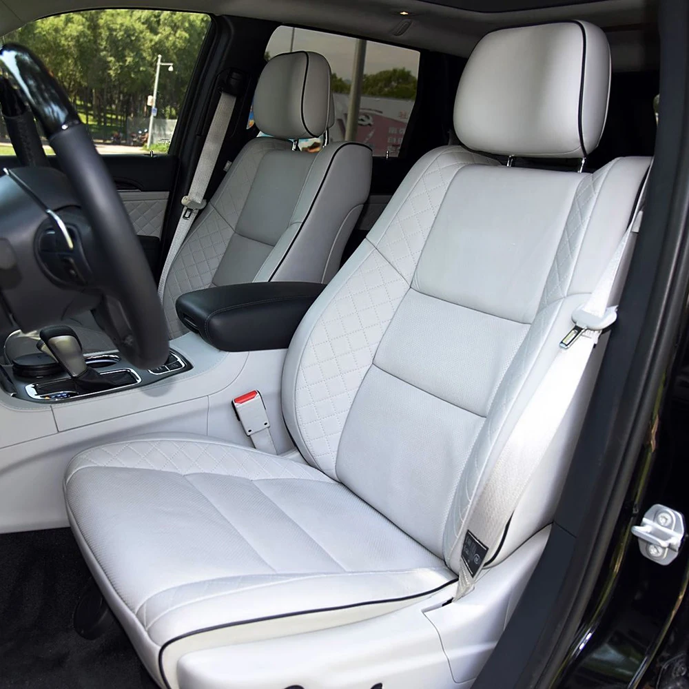

For Jeep Grand Cherokee 2011 2012 2013 2014 2015 2016 2018 2019-2021 Seat Covers PVC Leather Seat Supports Accessories 13PCS/Set