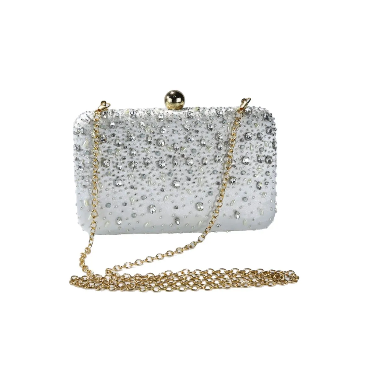 Light Luxury Engagement Diamond Dinner Bag Cheongsam Dress Celebrity Temperament Banquet Beaded Clutch Bag Bolso De Fiesta Mujer