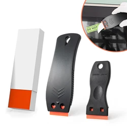 EHDIS Double-Side Cutting Plastic Razor Blade Scraper Sticker Label Removing Squeegee Tool Car Glass Vinyl Film Cleaning Spatula