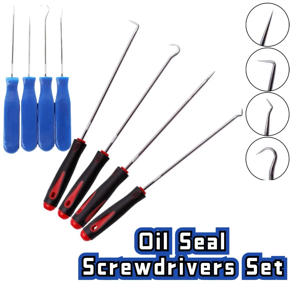 

4 шт. 135/160 мм Набор отверток для автомобильного масляного уплотнения, набор крючков для удаления шланга, уплотнительное кольцо, приспособление для удаления фотоэлементов, крючки, инструменты для ремонта