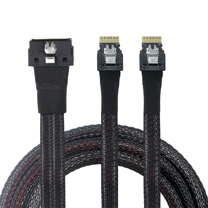 

All inclusive Anti oblique insertion SFF-8654 8i 74Pin PCI-E Ultraport Slimline 4.0 to Dual 2X SFF-8654 4i Cable