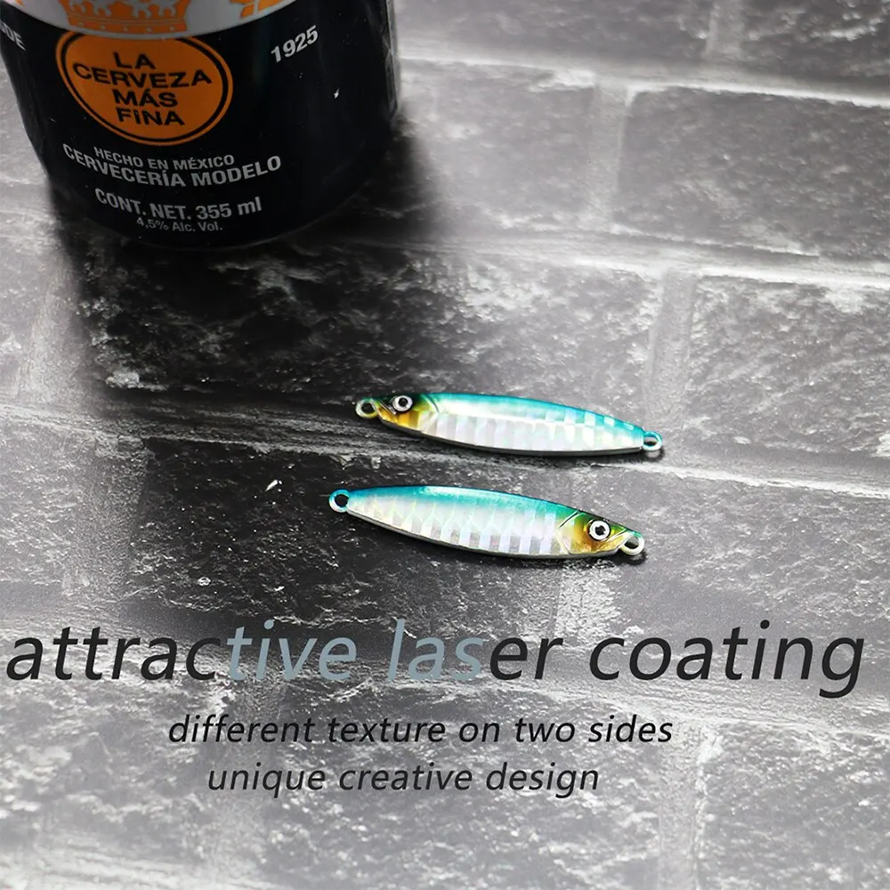 Metal Jig Fishing Lure 10g 20g Cast Hook Swimbait 3D Laser Wobbler Pike Spoon Carp Spinner Sea Tackle Kit Pesca Artificial Bait image 6