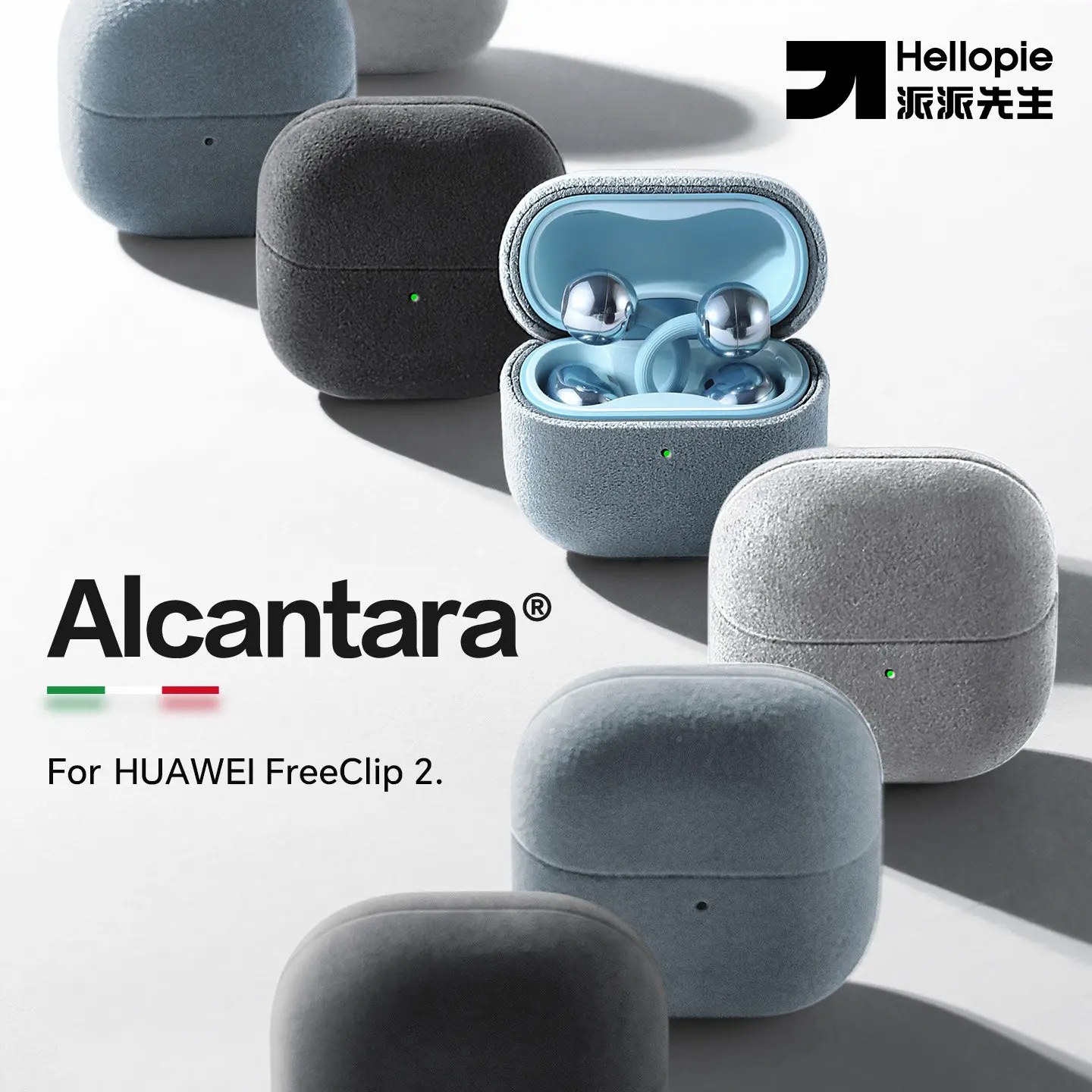 

100% настоящий чехол премиум-класса из алькантары для Huawei Freebuds FreeClip 2, мягкий сенсорный Bluetooth-наушник, защитный полный чехол