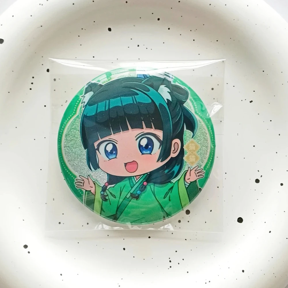 Anime The Apothecary Diaries Q-Version Maomao Waving Hand Acryl-Ständer Desktop-Ornament Rucksack-Broschen Abzeichen Cosplay-Requisite – Detail 2