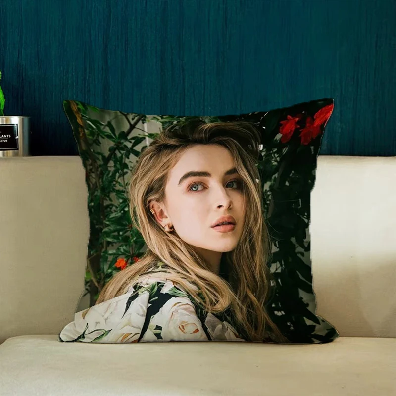 S-Sabrina Carpenter Fan Gifts Cover for Pillow Covers Decorative Luxury Cushion Cover Pillowcase 40x40 Bed Pillowcases Cushions