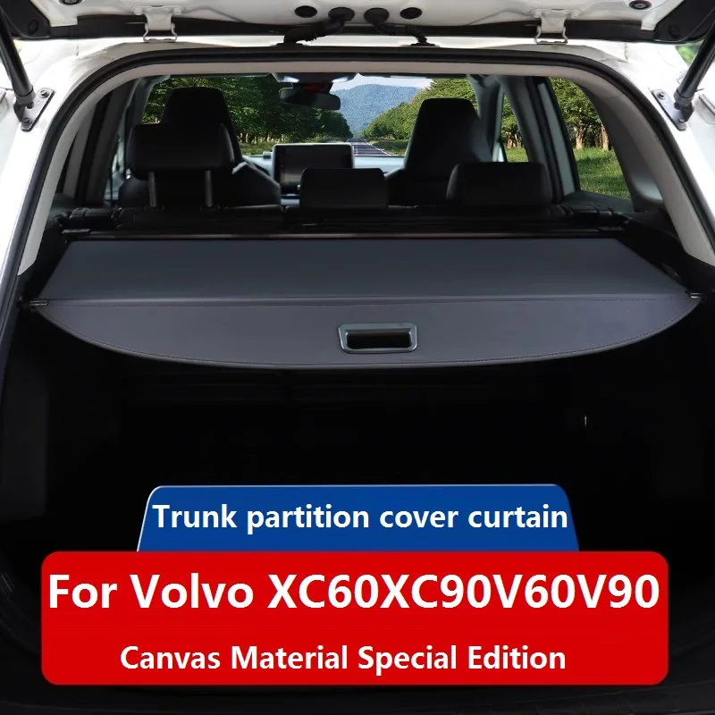 Rear Trunk Cargo Cover For Volvo XC60 XC90 V60 V90 Shield Shade Curtain Partition Board Privacy Blinds Security Accessories