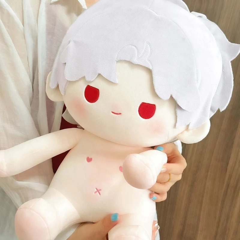 40cm Naked White Hair Sylus Plush Cotton Doll Cute Idol Stuffed Super Star Figure Toy Can Change Clothes Gift Love And Deepspace