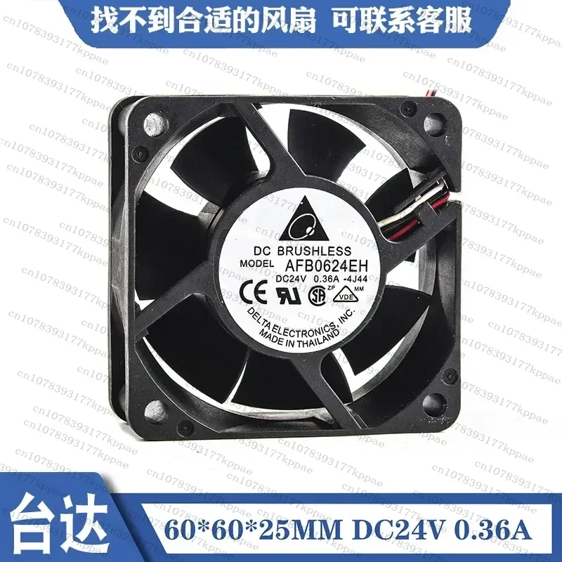 1PCS for FOR DELTA AFB0624EH 6025 24V 0.36A 3-Wire Double Ball Bearing High Air Volume Inverter Cooling Fan