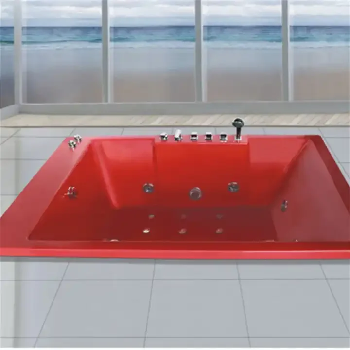 Hotel Design Modern  Acrylic Bath Tub Soaking Jet Embedded Whirlpool Bathtubs