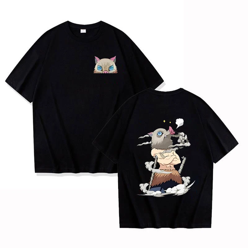 

Popular Anime Hashibira Inosuke Cartoon Printed Men Woman T-shirt Summer Fashion Casual Short Sleeved Round Neck Couple's Tops