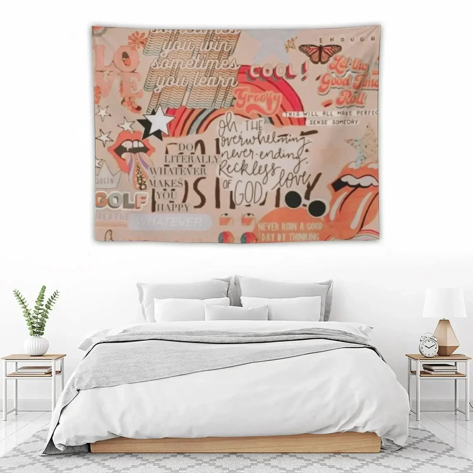 

vsco collage Tapestry Decoration Aesthetic Kawaii Room Decor Bed Room Decoration Tapestry