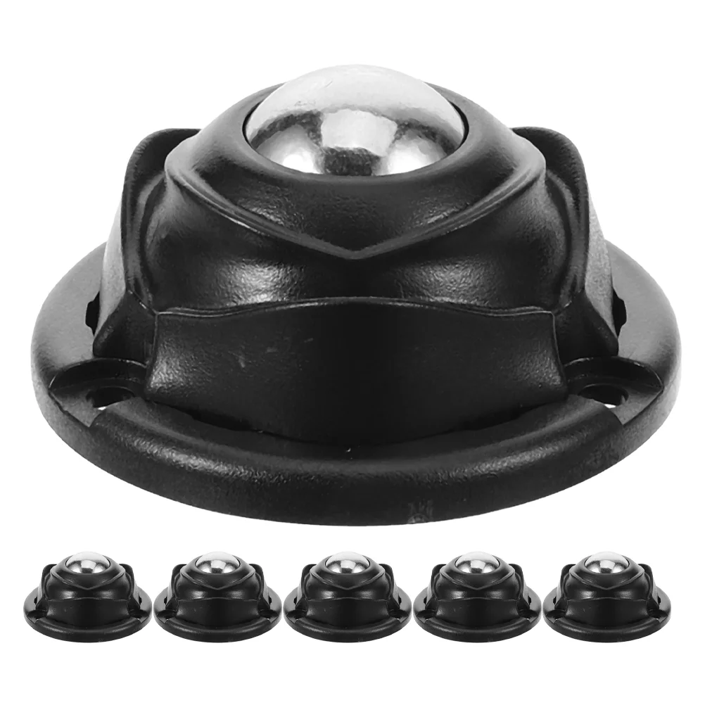 6 Pcs Caster Bullseye Stick On Wheels Small Appliance Electrical Mini Plastic Steel For Furniture Adhesive Rolling Feet