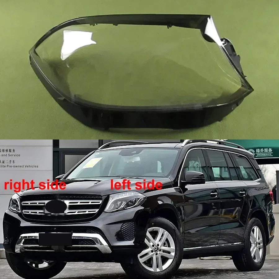 

For Benz GLS X166 GLS350 GLS450 2015-2019 Car Accessories Headlight Cover Transparent Lampshade Lens Headlamp Shell Plexiglass