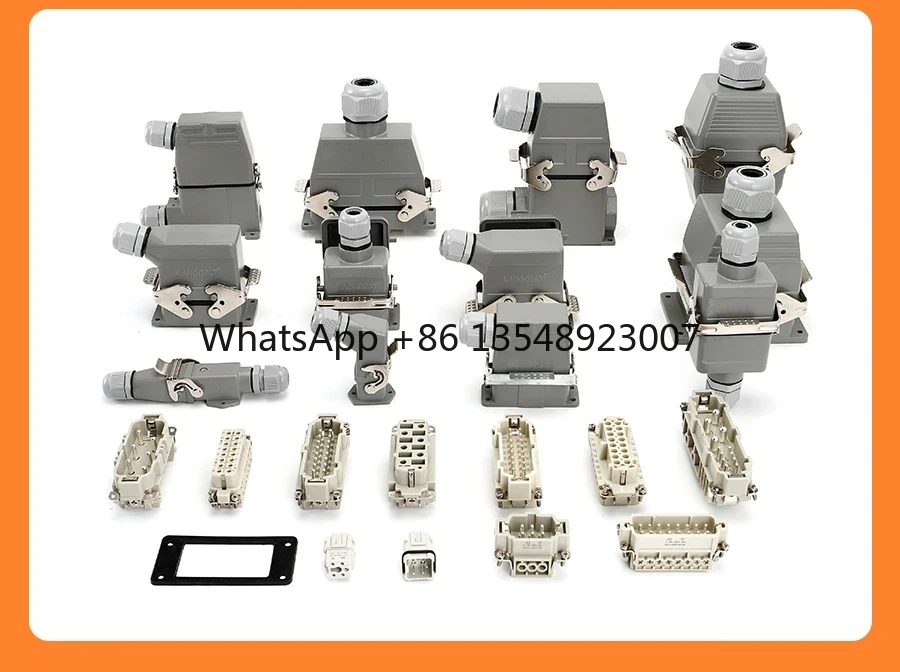 Heavy Duty Covered High Seat Connector 6-core 10 Pin 16 Position 24 Rectangular 20 Plug