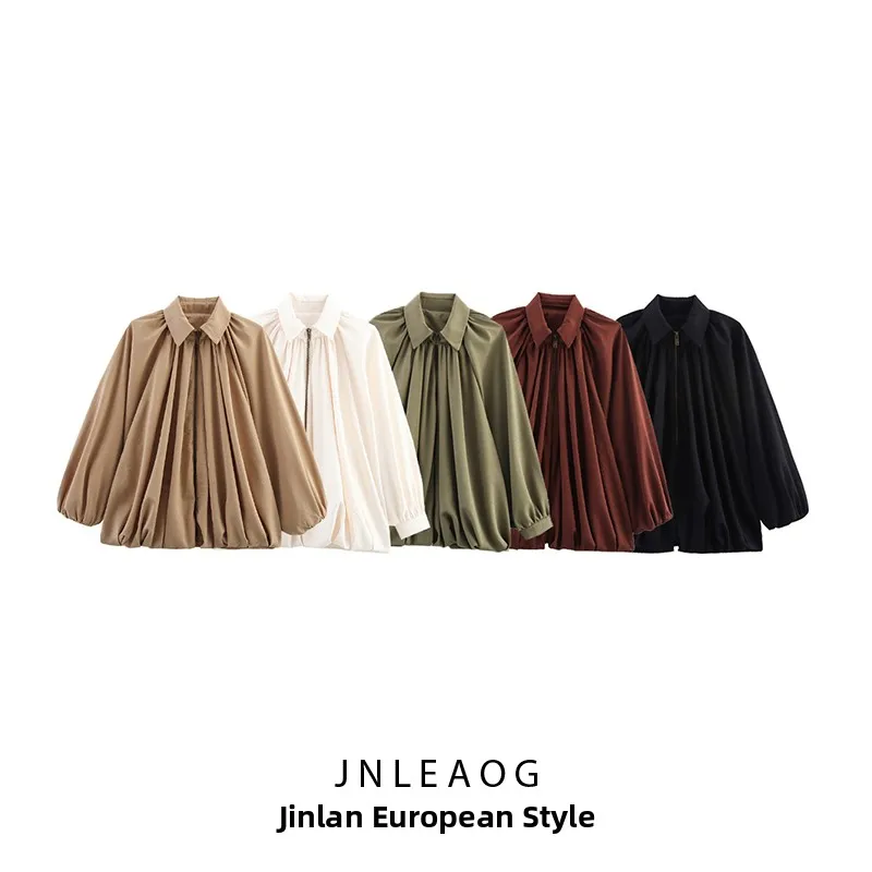 

Faionable Свободное пальто-пилот Jaet, женское осеннее новое пальто из полиэстера, пальто с застежкой на пуговицы Batwing Sve Long Sve