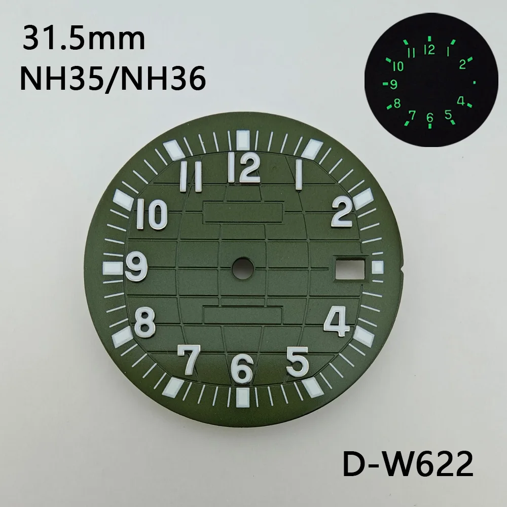 31.5mm Dial NH Dial 35 NH Dial 36 Watch Dial With Date Window Design Custom Logo Suitable For 36/35 Movement