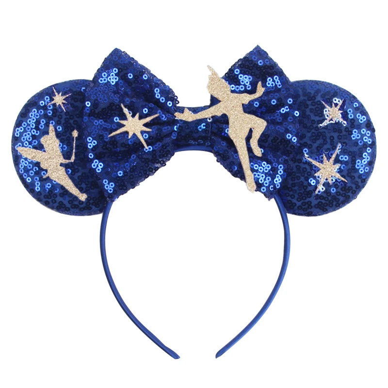 2024 Newest Disney Mickey Ears Headband For Girls Sequins Bow Hairband Festival Party Dress Up Headdress DIY Hair Accessories