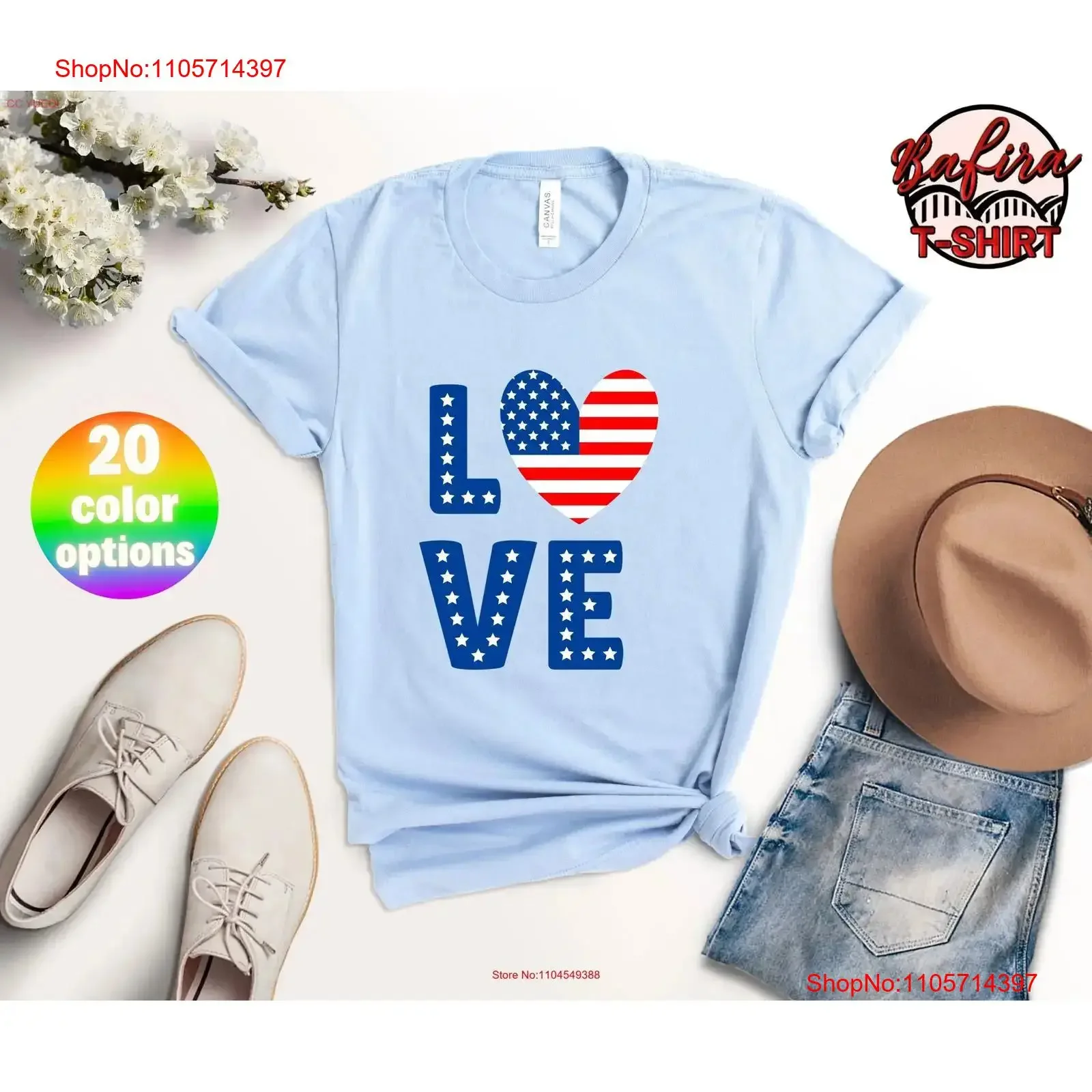 Love America T shirt American Flag Funny 4th of July Idea s Independence Day vintage Washed Unisex Stretched fashion homme