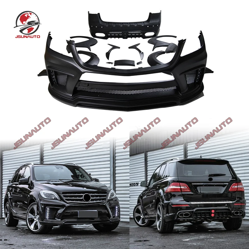 

2012-2015 ML350 WD Style Fiberglass Front Bumper Rear Bumper For Mercedes ML250 450 Fender Flares Body Kit