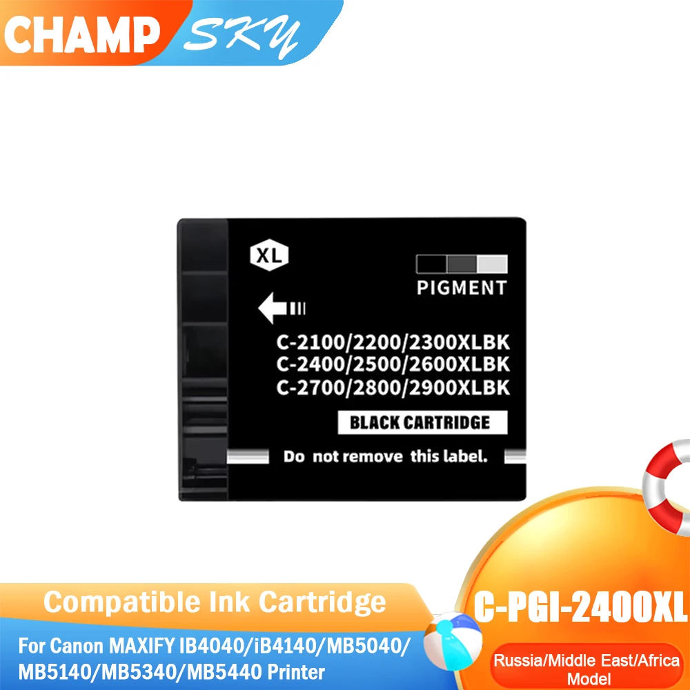 PGI2400 PGI-2400XL Premium Color Compatible Inkjet Ink Cartridge for Canon MAXIFY IB4040/iB4140/MB5040/MB5140/MB5340 Printer