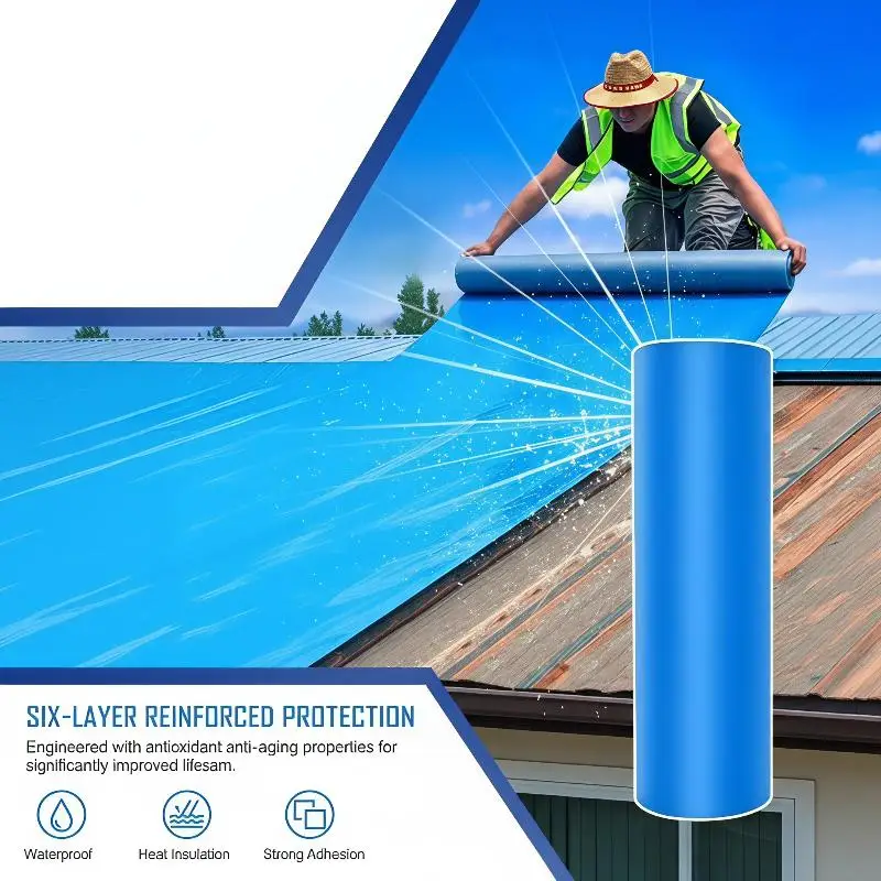 Butyl Waterproof Tape Self-Adhesive Large Roll Durable for Roof Crack Color Steel Tile Basement Crack Sealing