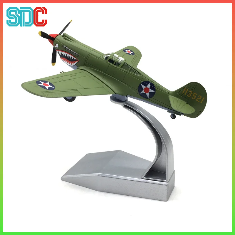 Nsmodel 1:72 Scale WWII US P-40 Warhawk Fighter Shark Mouth Diecast Military Aircraft Finished Model For Collection Display