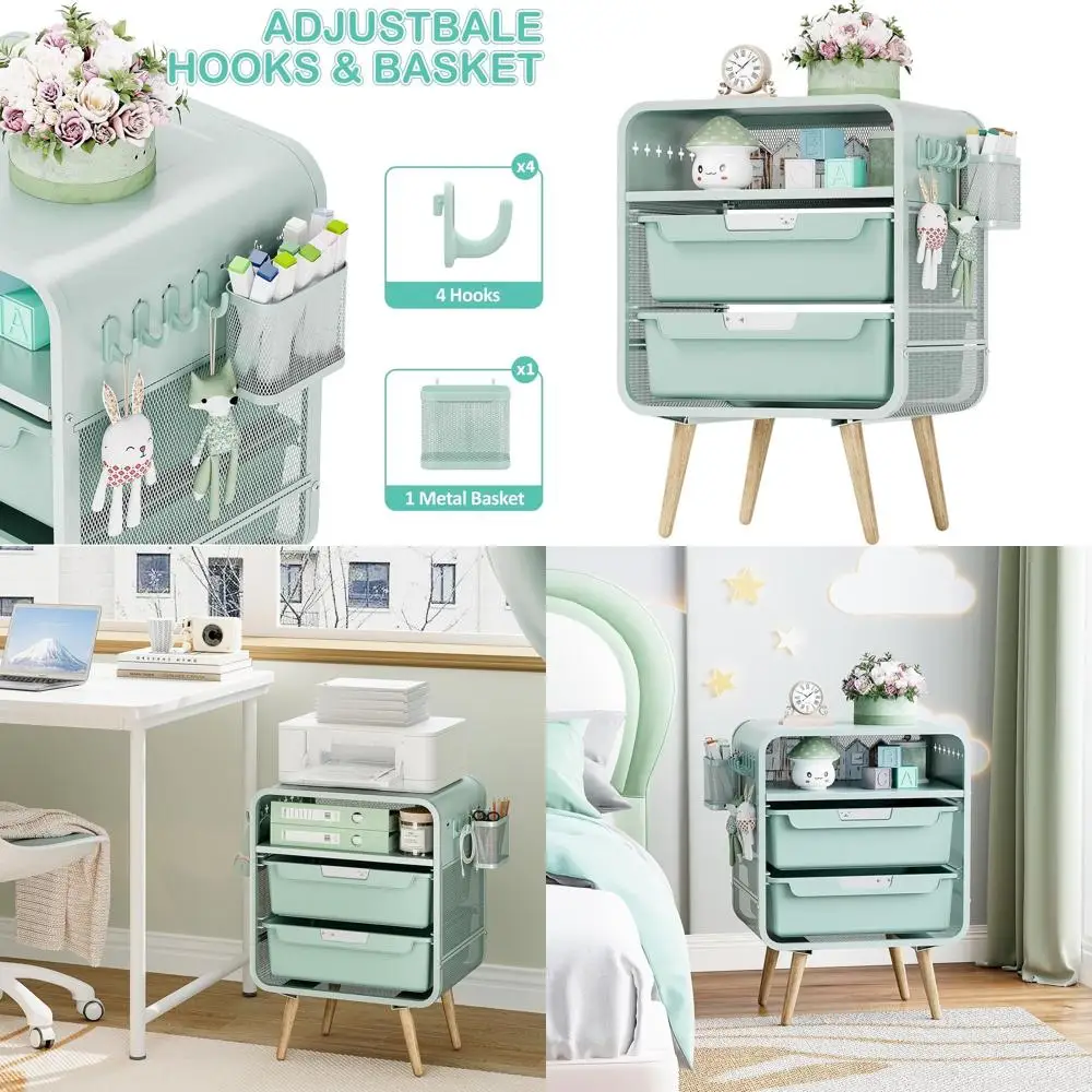 

Стильная прикроватная тумбочка для детей, милый столик с ящиками для девичьей спальни