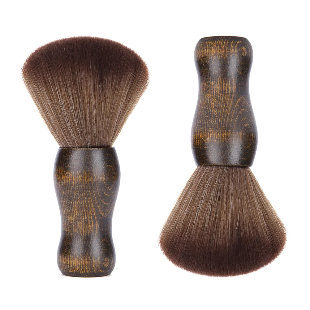 

1pc Fiber Bristle Brush Wooden Handle Brush Broken Hair Brush Portable Shaving Brush Beard Cleaning Brush
