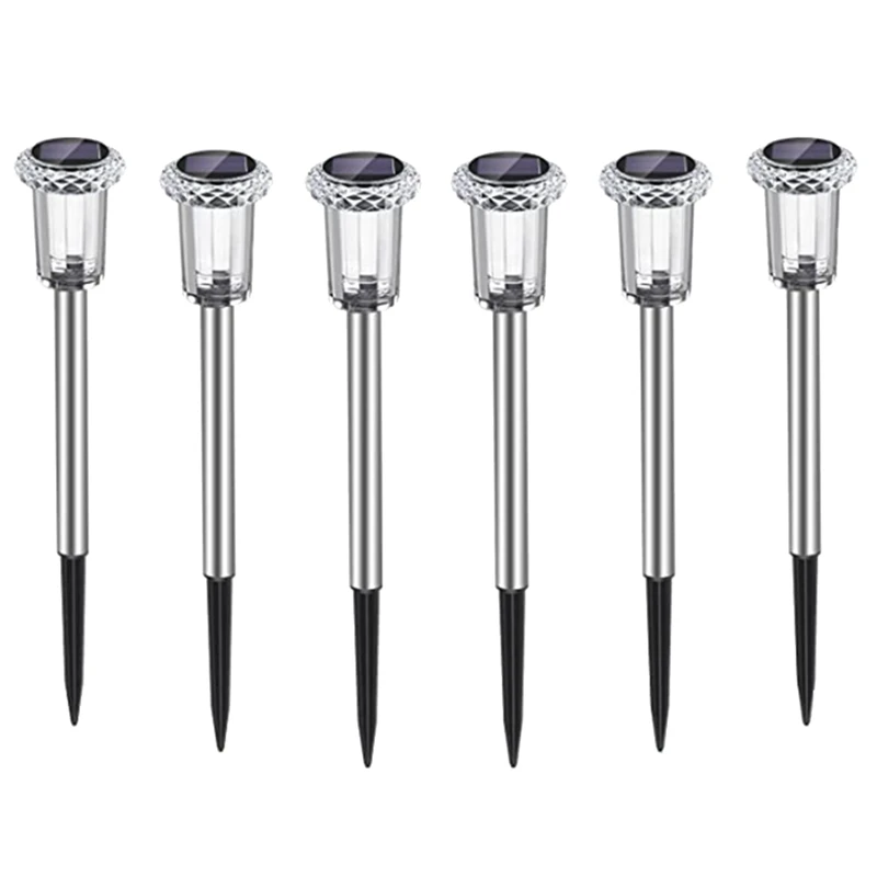 LICE-Solar Garden Lights Outdoor, LED Solar Garden Lights Outdoor Lawn Lamps, LED Solar Ground Lights (Warm White) 6 Pack