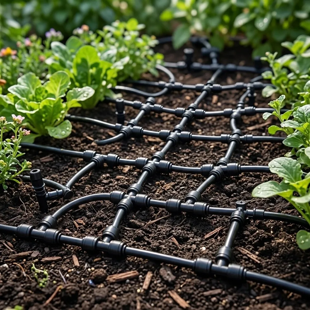 30/1Pcs Quick-connect 1/4 Inch Drip Irrigation Tee Fittings Plastic Three-way Connector Garden Agricultural Irrigation System