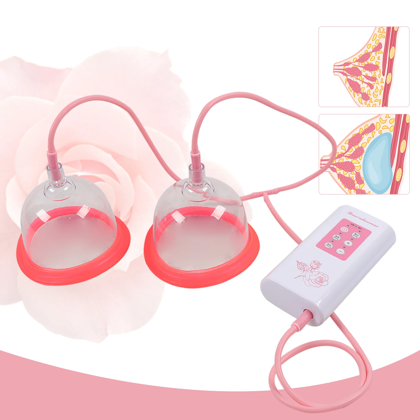 Electric 110-220V Home Use Vacuum Pump Breast And Boobs Enlarger Enhancer Devices Beauty Breasts Big Breast Massager