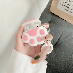 Cute 3D Cartoon Cat Paw Shaped Silicone Bluetooth Wireless Earphone Case For Airpods 1/2/3/Pro - Soft & Protective Accessories