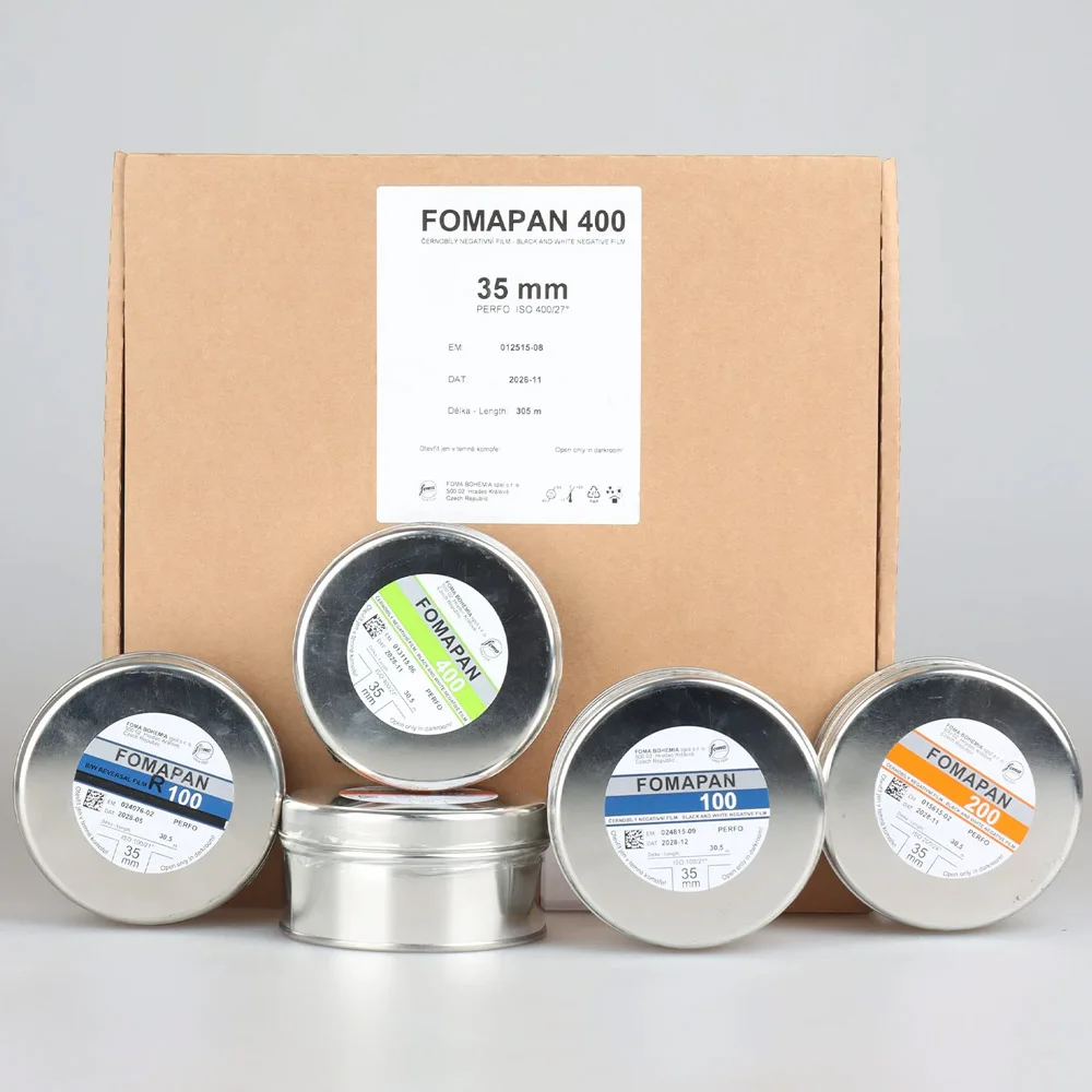 New FOMAPAN 100/200/400 Original 30.5 m Czech 135 Black And White Disc Film Reverse Disc Packaging Disc (Shelf Life: 2028)