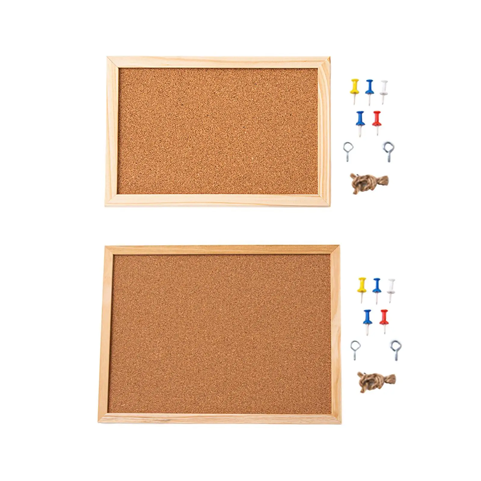 Cork Bulletin Board Corkboard DIY with Push Pins Home Office Hanging Display Board Office and School Wood Message Board